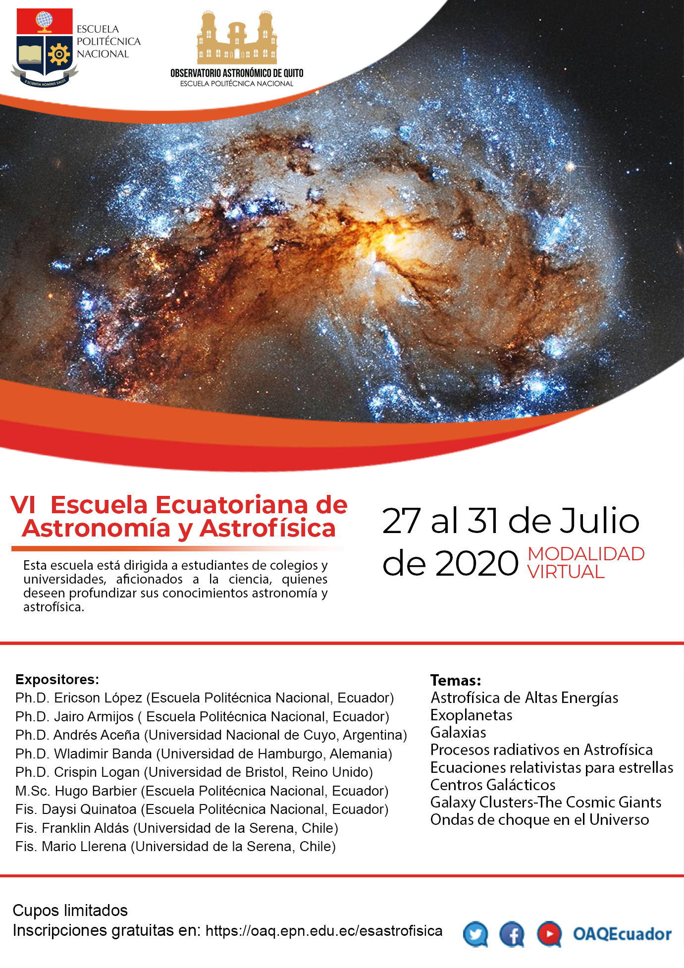 VI Escuela Ecuatoriana de Astronomía y Astrofísica